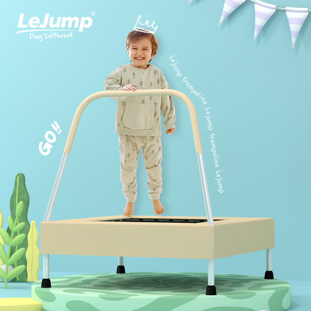 LEJUMP 子供用トランポリン 手すり付き 直径85*高さ85cm 静音設計 耐